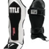 TITLE Boxing Gel Elite Pro Shin & Instep Guards 2 TITLE Boxing Gel Elite Pro Shin & Instep Guards -Titleboxing Shop gepsig bk wh 1 2