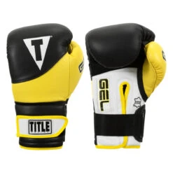 TITLE Boxing Gel Suspense V2T Training Gloves -Titleboxing Shop gstgev2t bk ye 01