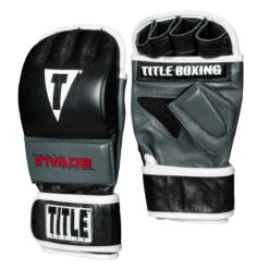 TITLE Boxing Invade Wrist Wrap Heavy Bag Gloves 2.0 -Titleboxing Shop iwhbg2 bk wh 2 1