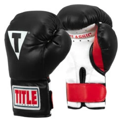 TITLE Classic Kid & Youth Boxing Gloves 2.0 -Titleboxing Shop kglv2 bk wh rd 02