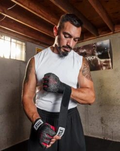 TITLE Boxing Defender Sublimated Glove Wraps -Titleboxing Shop ksgw bk rd 2 1