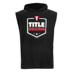 TITLE Boxing Jumbo Logo Sleeveless Hoodie -Titleboxing Shop lta4 bk 1 1