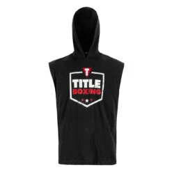 TITLE Boxing Jumbo Logo Sleeveless Hoodie -Titleboxing Shop lta4 bk 2 1