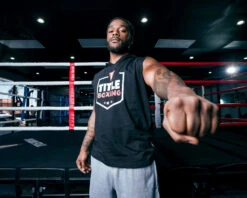 TITLE Boxing Jumbo Logo Sleeveless Hoodie -Titleboxing Shop lta4 bk 2