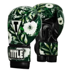 TITLE Boxing Floral Bag Gloves -Titleboxing Shop oaflbg gn bk 2 1