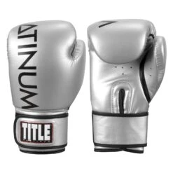 TITLE Platinum Prolific Boxing Bag Gloves -Titleboxing Shop plbg sv bk 1 1