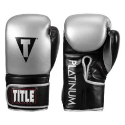 TITLE Platinum Prolific Training Gloves -Titleboxing Shop pltg bk sv 1 1 1