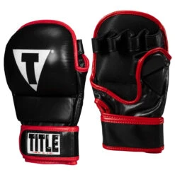 TITLE MMA Perform Safe Spar Glove 2.0 -Titleboxing Shop pssg2 bk rd 02