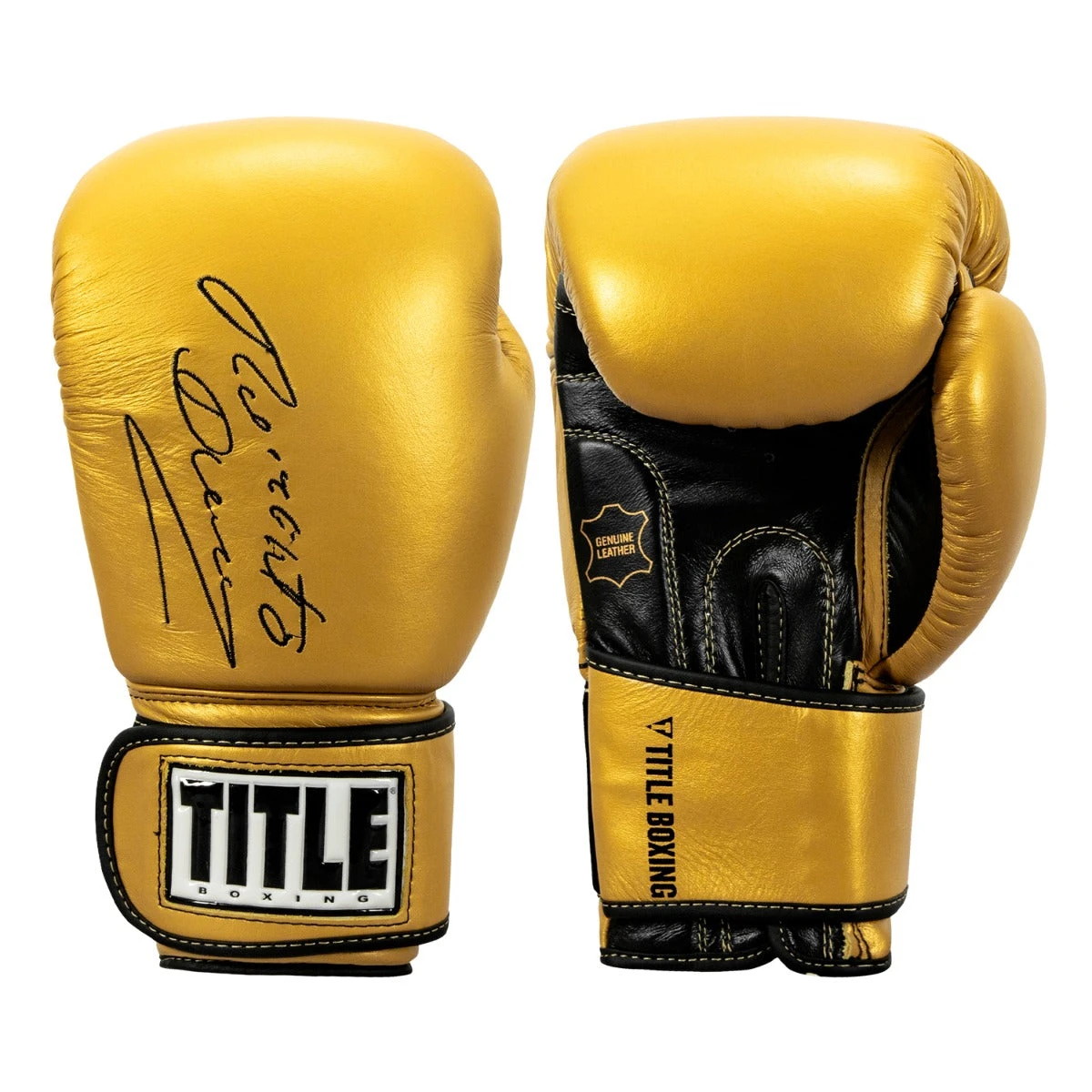 TITLE Boxing Roberto Duran Leather Training Gloves 3 TITLE Boxing Roberto Duran Leather Training Gloves