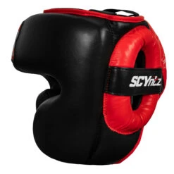 SCYntz Leather Headgear -Titleboxing Shop scyhg bk rd 3 1