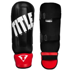 TITLE Boxing Pro Style Shin & Instep Guards 3.0 -Titleboxing Shop shng3 bk rd 1 1