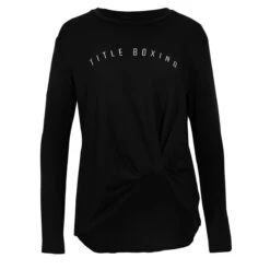 TITLE Boxing DYI Knot So Fast Long Sleeve Top 8 TITLE Boxing DYI Knot So Fast Long Sleeve Top -Titleboxing Shop tbcdyi4 bk 1