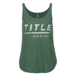TITLE Boxing Women's Striped Wordmark Cropped Tank 16 TITLE Boxing Women's Striped Wordmark Cropped Tank -Titleboxing Shop tbwts216 gn 1 1