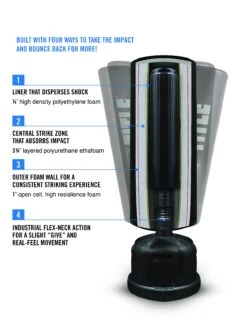 TITLE Boxing Hydro-Flex H2O Freestanding Heavy Bag -Titleboxing Shop titlehydrowaveh20freestandingheavybag diagram web 1