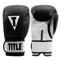TITLE Premier Leather Super Bag Gloves 2.0 -Titleboxing Shop tsbg2 bk wh 001 1 1