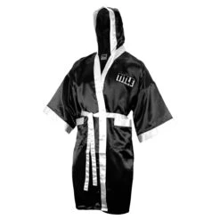 TITLE Boxing Full Length Robe -Titleboxing Shop tsrfl bk wh 2