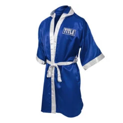 TITLE Boxing Pro Full Length Boxing Robe -Titleboxing Shop tsrfl2 bl wh 03