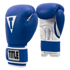 TITLE Boxing Pro Style Leather Training Gloves 3.0 -Titleboxing Shop tvvtg3 bl wh 002