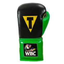 WBC By TITLE Boxing Sparring Gloves -Titleboxing Shop wbcsg bk gn 03