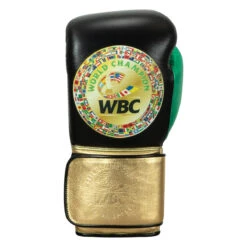 WBC By TITLE Boxing Green Belt Bag Gloves -Titleboxing Shop wgbbg bk gd gn 3 2