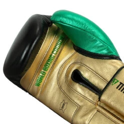 WBC By TITLE Boxing Green Belt Bag Gloves -Titleboxing Shop wgbbg bk gd gn 5 2