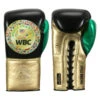 WBC By TITLE Boxing Green Belt Sparring Gloves -Titleboxing Shop wgbsg bk gd gn 1 1
