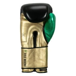 WBC By TITLE Boxing Green Belt Training Gloves 1.0 -Titleboxing Shop wgbtg bk gd gn 4 1