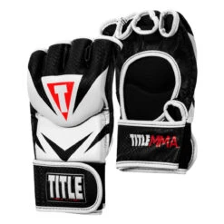 TITLE MMA Command Pro Fight Gloves 20 TITLE MMA Command Pro Fight Gloves -Titleboxing Shop xmcpfg bk wh 002