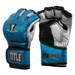 TITLE MMA Menace Metallic Training Gloves 19 TITLE MMA Menace Metallic Training Gloves -Titleboxing Shop xmmtg bl sv 002